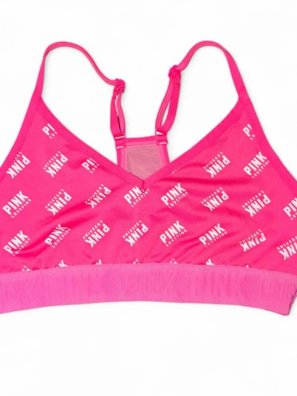 Victoria's Secret PINK Capri Pink Logo Lightly Lined Low Impact Sports Bra